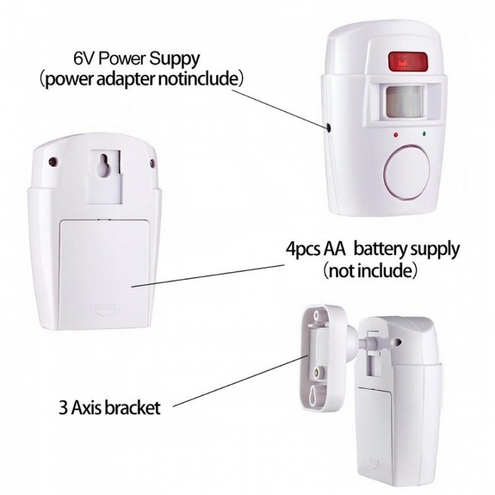 Home Security PIR MP Alert Infrared Sensor Anti-theft Motion Detector Wireless Alarm system