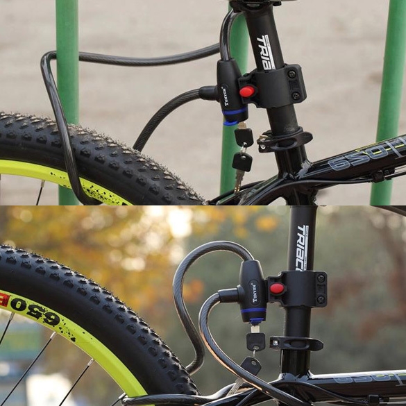 Motor Bicycle Mountain Bike lock Anti-theft Lock Security Lock Steel Spiral CableLock
