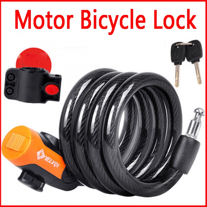 Motor Bicycle Mountain Bike lock Anti-theft Lock Security Lock Steel Spiral CableLock