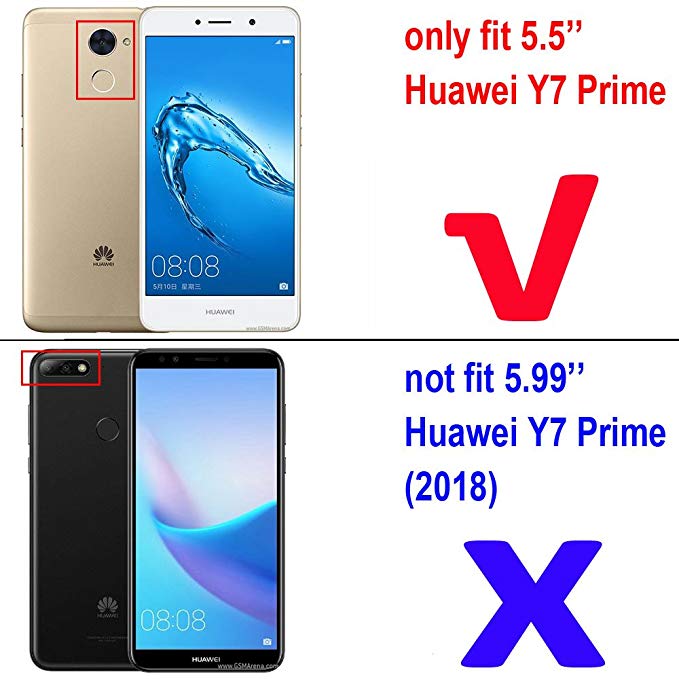 Huawei Y7 Prime 2017 Case Leather Case Soft Case Anti-Slip TPU Cover for 5.5'' Huawei Y7 Prime