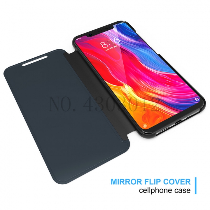 Mirror Smart Case For Xiaomi 8 SE A1 6X 5C Mix 2 Flip Leather Stand Case For Redmi 4X Note 5  Cover