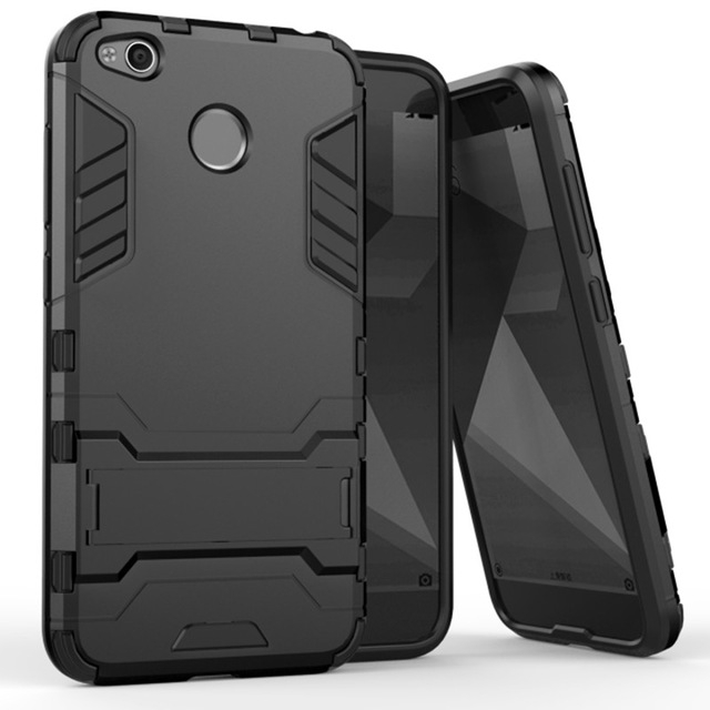 Xiaomi Redmi Case Hybrid Hard PC+TPU Rugged Armor Phone Cases For Redmi Note 5 4 4X With Stand Cover