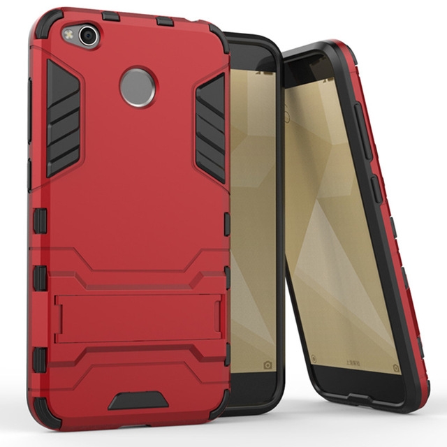 Xiaomi Redmi Case Hybrid Hard PC+TPU Rugged Armor Phone Cases For Redmi Note 5 4 4X With Stand Cover