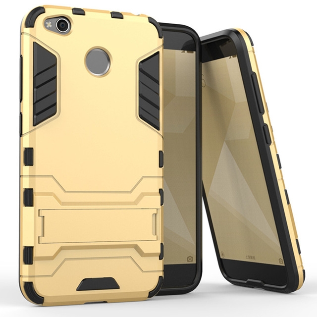 Xiaomi Redmi Case Hybrid Hard PC+TPU Rugged Armor Phone Cases For Redmi Note 5 4 4X With Stand Cover