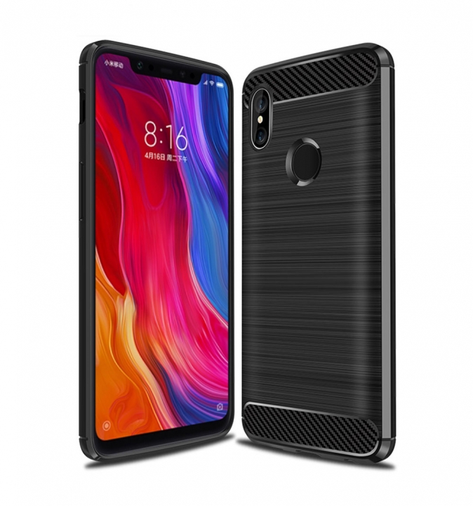 Xiaomi Mi8 SE Case Luxury Soft Shockproof TPU Back Cover For Xiaomi Carbon Fiber Protective Shell