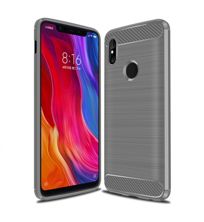Xiaomi Mi8 SE Case Luxury Soft Shockproof TPU Back Cover For Xiaomi Carbon Fiber Protective Shell