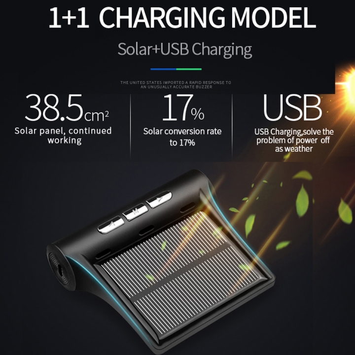 Car TPMS Alarm Tire Pressure Sensor System Solar Power Wireless LCD Monitor internal Sensors