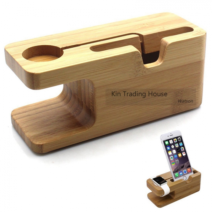 Wooden Charging Bracket Dock Station Stock Cradle Holder Stand More stable for iPhone Apple watch
