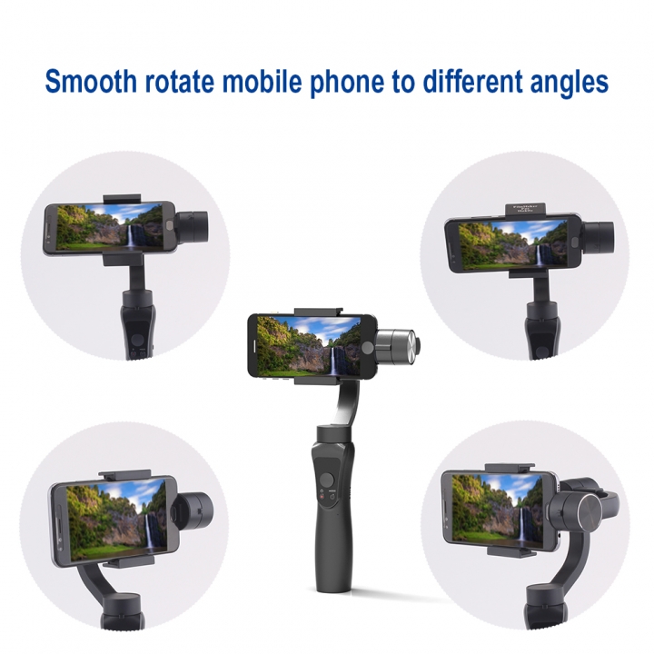 Smart Phone Stabilizing Gimbal Motorized Rechargeable 3-axis Handhold 360-degree panoramic shooting