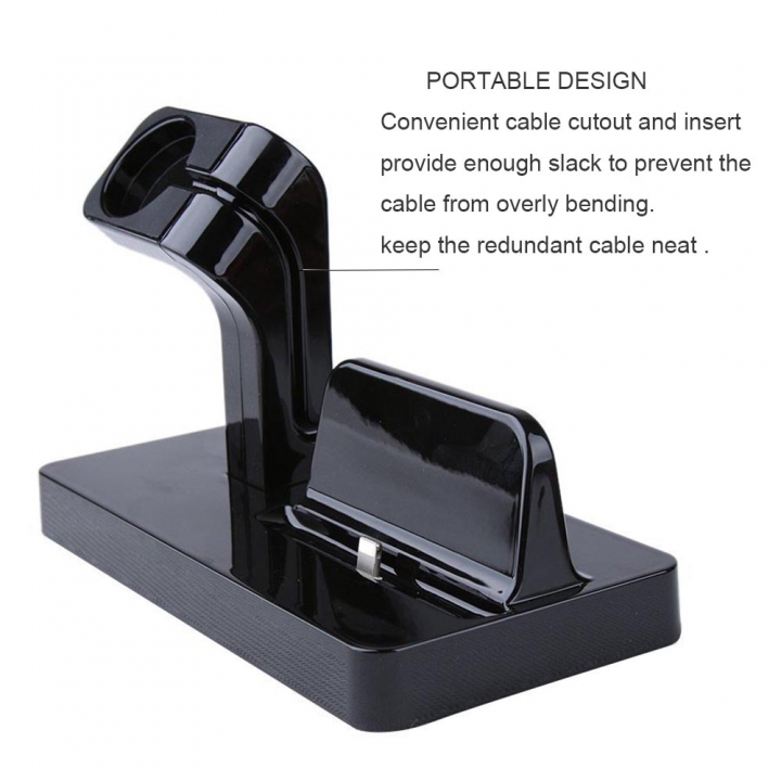 2 in 1 Charging Dock Station Bracket Cradle Stand Holder Charger For iPhone Dock For Apple Watch