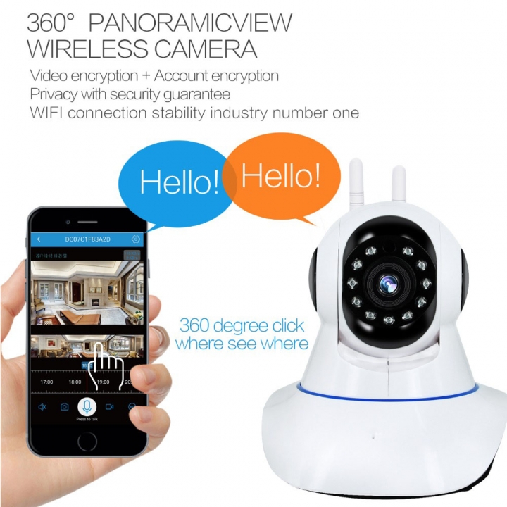 1080P IP Wireless Camera 360 Degree CCTV Wifi Camera Night Vision Security Cameras