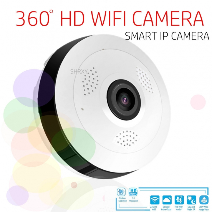 360 Degree Panoramic Wide Angle MINI Cctv Camera Smart IP Wifi Wireless Fisheye Lens 1080P Camera