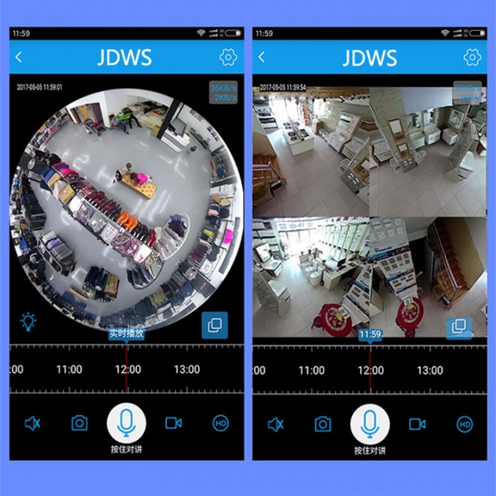 360 Degree Panoramic Wide Angle MINI Cctv Camera Smart IP Wifi Wireless Fisheye Lens 1080P Camera