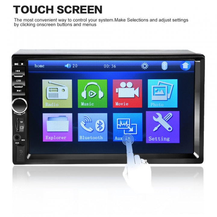 Car Video Player 7 inch Touch Screen Multimedia MP5 Player USB FM Bluetooth With Rear View Camera