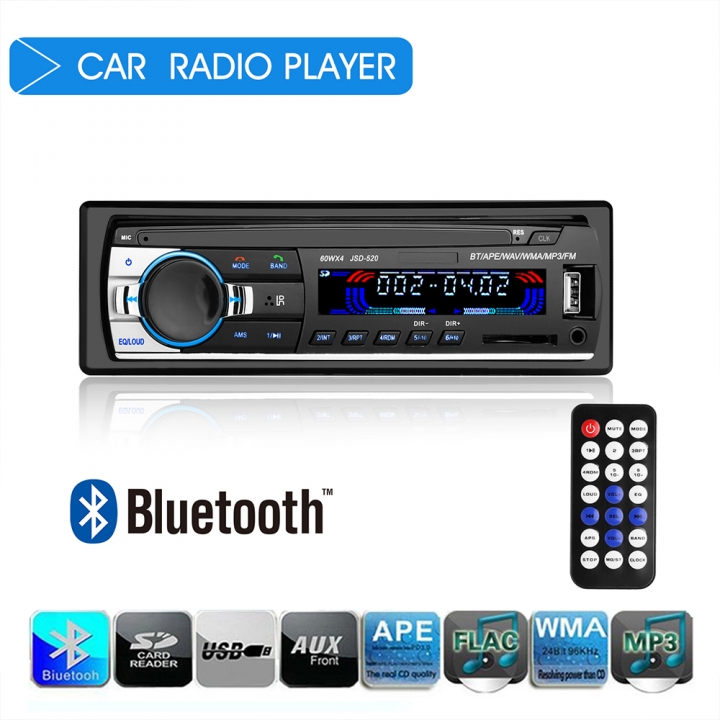 Bluetooth Car Audio Stereo Car Radio 12V FM Aux Input Receiver USB MP3 MMC WMA Car Radio Mp3 Player