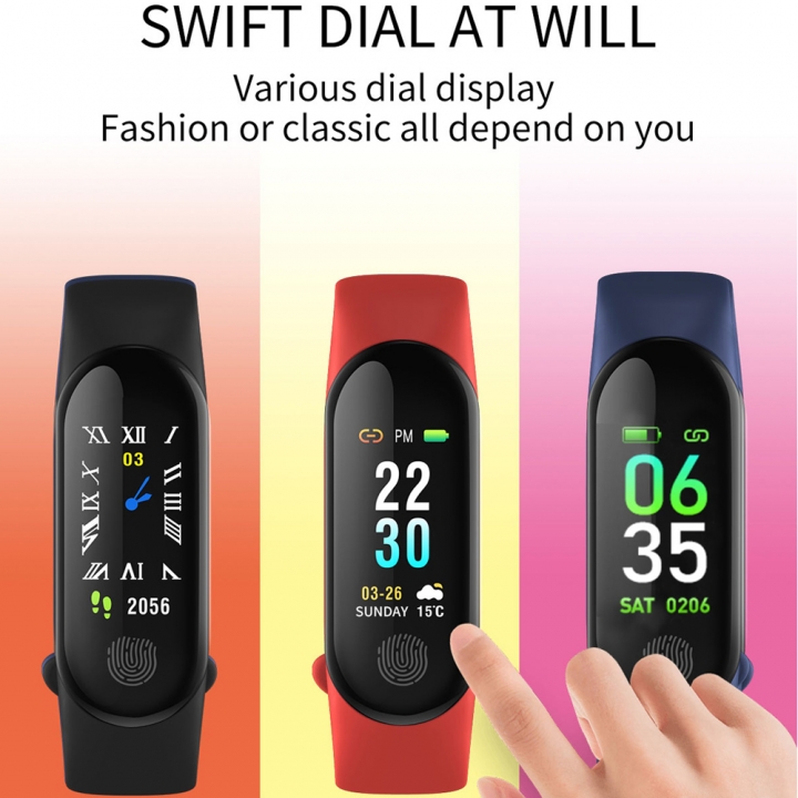 Smart bracelet Watch band Color heart rate monitor Blood pressure Fitness Tracker Smart Wristband