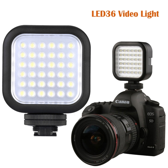 LED36 Video Light 36 LED Lights Lamp 5500~6500K Photographic Lighting for DSLR Camera Camcorder DVR