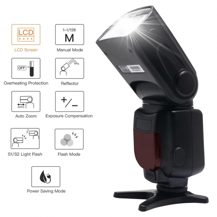 Triopo TR-950 Flash Light Speedlite Universal For Canon Nikon Pentax Fujifilm Olympus Cameras