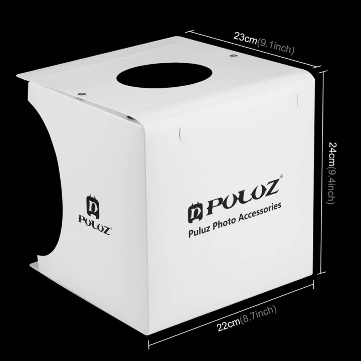 Mini Folding Lightbox Photography Photo Studio Softbox 2 Panel LED Light Photo Background Kit