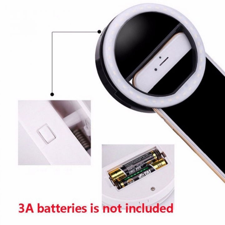 Mini Phone Selfie LED Ring Light Spotlight 36 LED Flash Light Pocket Clip Photography Smartphone