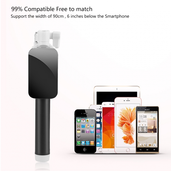 Mini Portable Extendable Wired Selfie Stick Cable Mirror Autodyne Artifact For Smart Phone