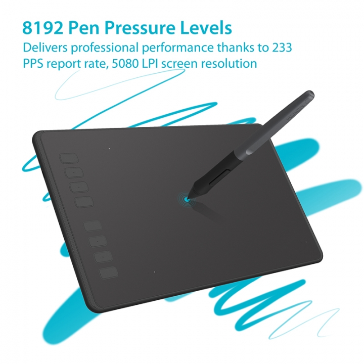 HUION H950P Ultrathin Graphic Tablet Digital Tablets Drawing Pen Tablet with Battery-Free Stylus