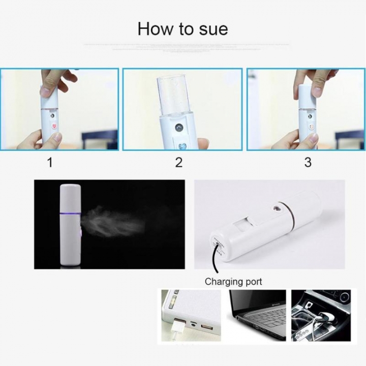 Mini Nano Steamer Hydrating Skin Face Care Machine Mist Spray Nano Mister Portable  Face Sprayers