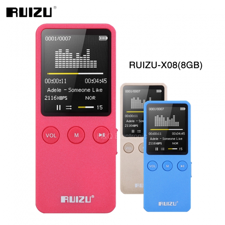 RUIZU X08 8GB MP3 Music Video Player Support 64GB TF Card With High Sound Quality Voice Recorder