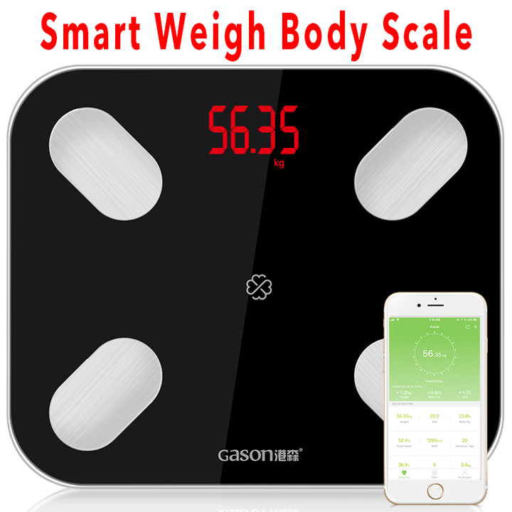 Body Smart Scale Scientific Electronic LED Digital Weight Body Scale Balance APP Android IOS