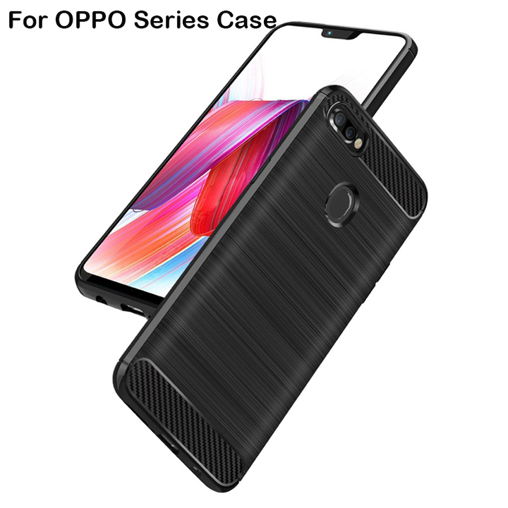 For OPPO R9S R11 R11S plus Silicone Cover For A37 A39 A57 A59 A71 A79 A83 F3 F5 Carbon Fiber Case