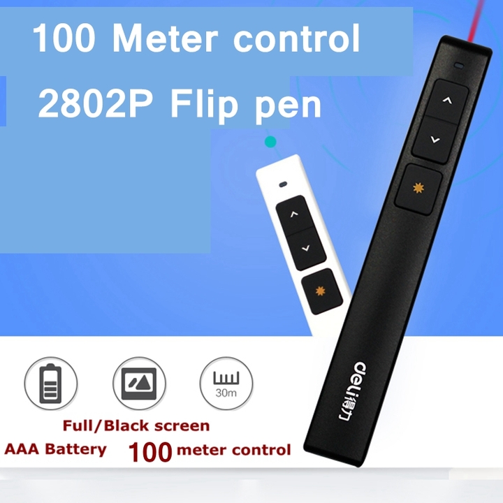 Red PPT laser pointer 100 meter Powerpoint laser Flip pen remote control