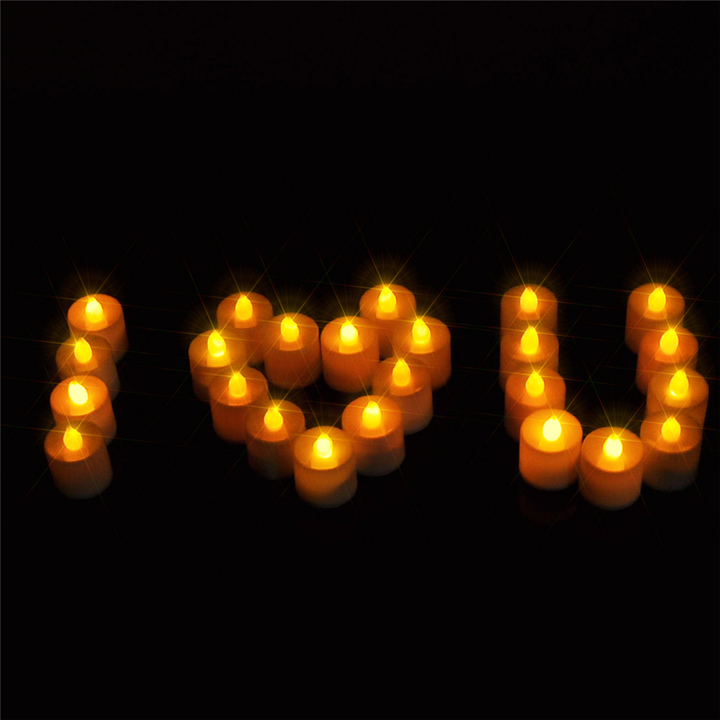 24pcs/set Electronic Flameless Candle Remote control Flickering LED Candles for Christmas Wedding