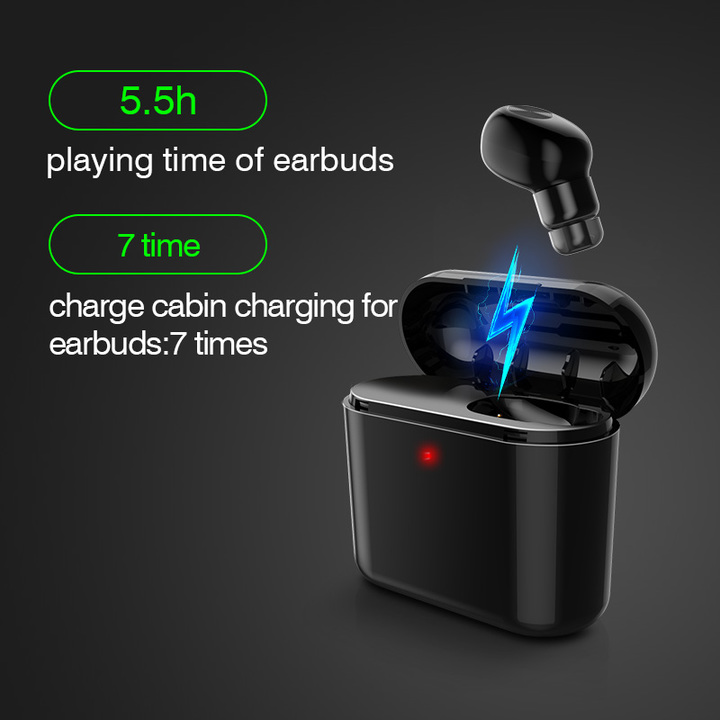 Wireless Bluetooth Earphone Stereo Earbud Headset With Charging Box Mic Sports Music Earphone