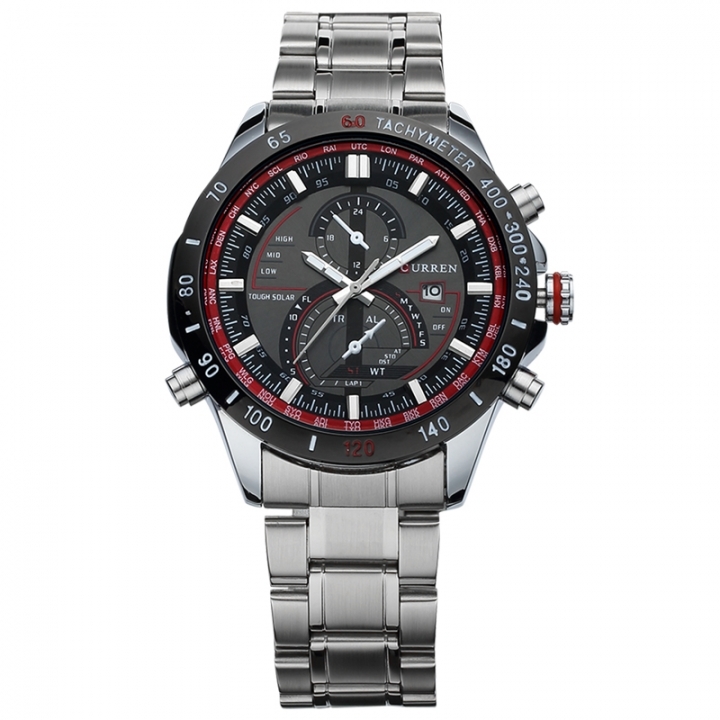 CURREN Brand Men causal watch Clock Men Quartz men Casual Full Steel Men waterproof Watch