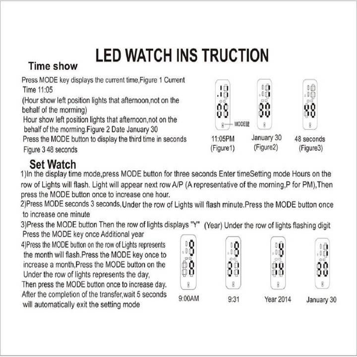 Smart Fashion Kids LED Sports Digital Watch Unisex Rubber Silicone Band Bracelet Wrist Watches