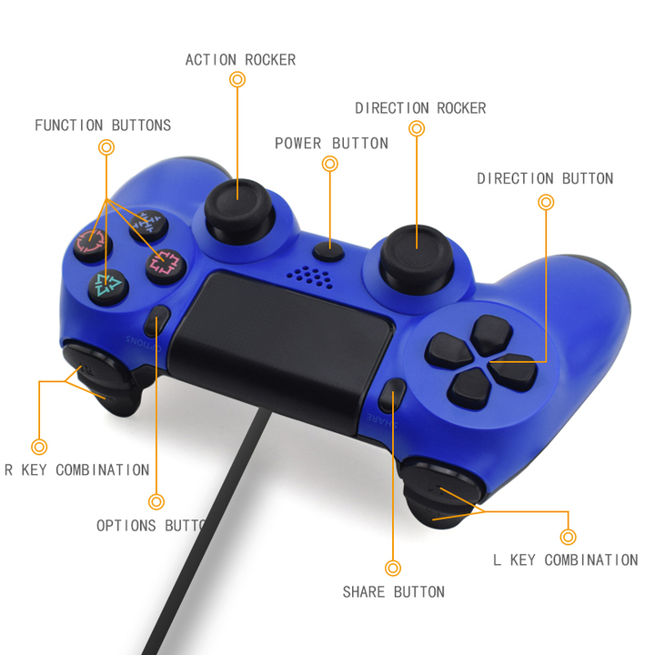 Wired Game controller for PC PS4 Controller for Sony Playstation 4 for DualShock Vibration Gamepads