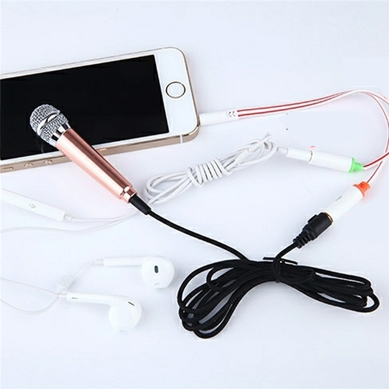 Mini 3.5m Stereo Studio Portable Speech Mic Audio Microphone For Smart Phone Desktop Microphone