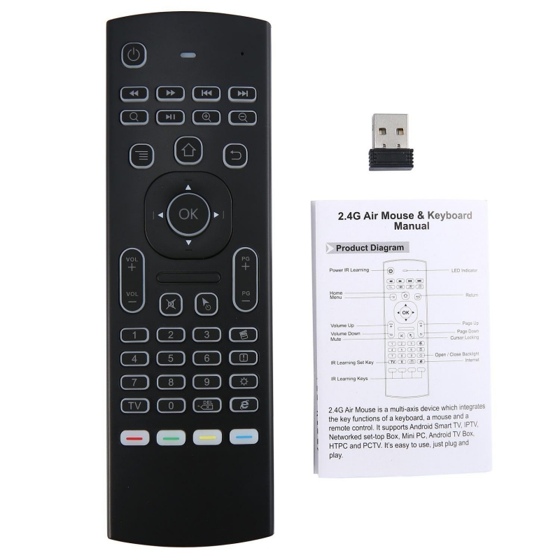 Air Mouse Smart Voice Remote Control 2.4G RF Wireless Keyboard For Android TV Box PC