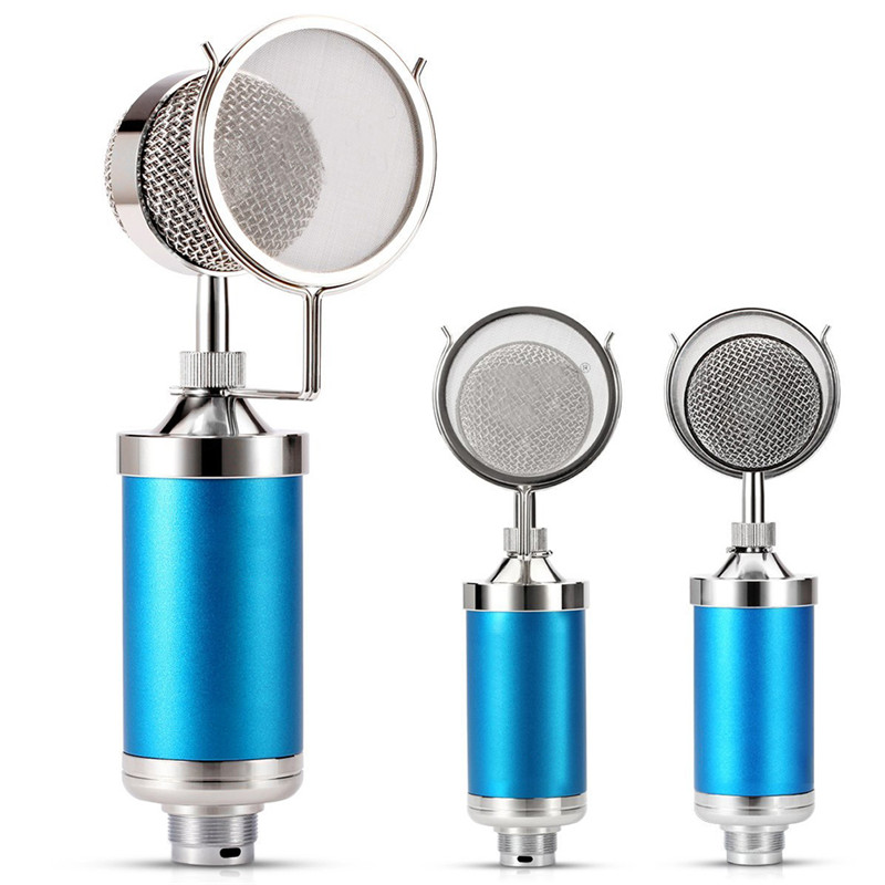 Professional Sound Studio Recording Condenser Microphone with Shock Mount 3.5mm Audio Cable