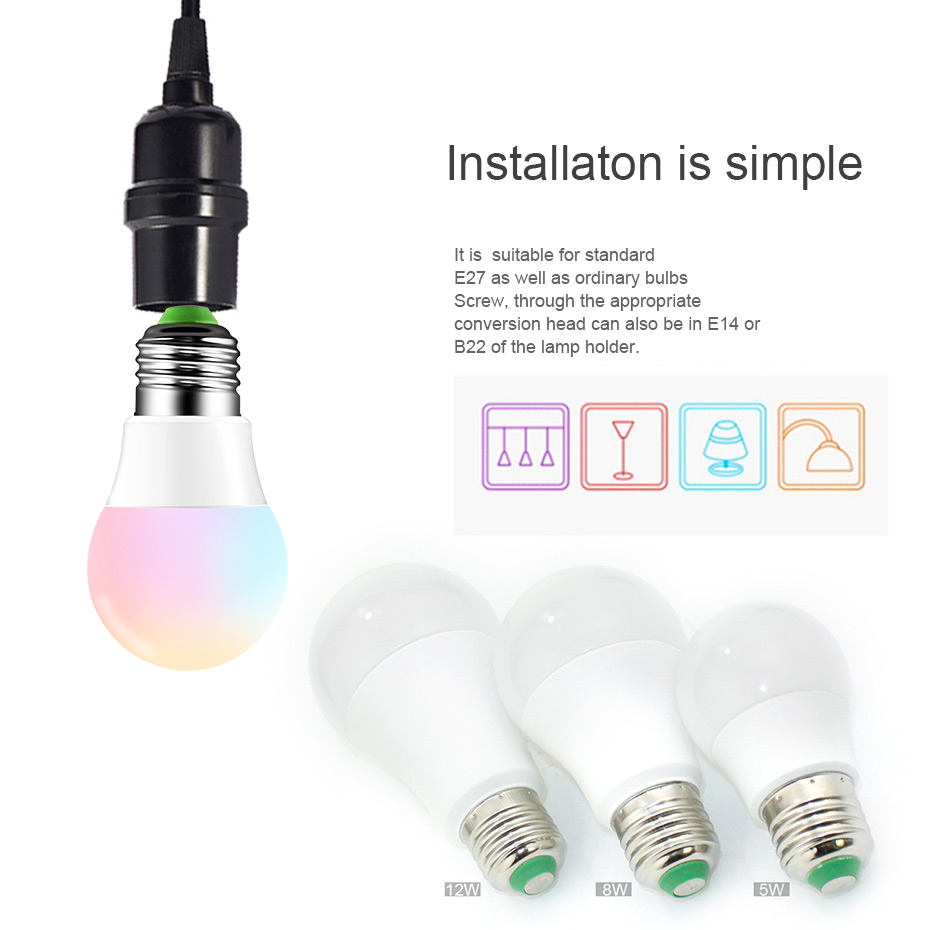 Magic RGB LED Light Bulb Smart Lighting Lamp Color Change With Remote Controller 5 10 15W Smart Bulb