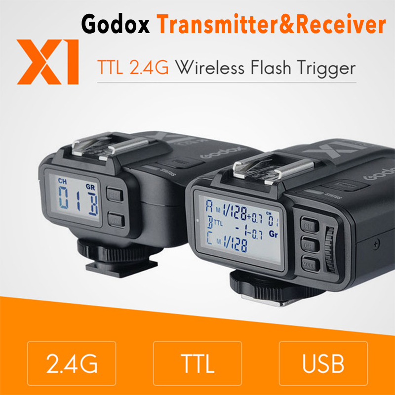 Godox TTL 2.4G Wireless Flash Trigger Transmitter &amp; Receiver For Canon Nikon Sony Flash speedlite