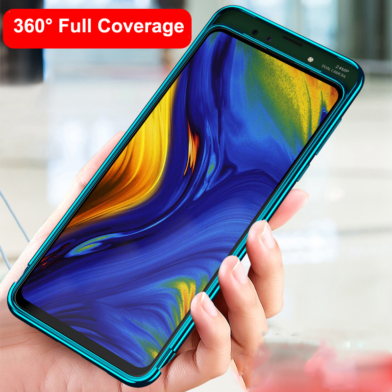 Xiaomi Mi Mix 3 Case 6.39&apos;&apos; Transparent PC 360 Full Cover for Mi Mix3 Shockproof Hard Clear Cover