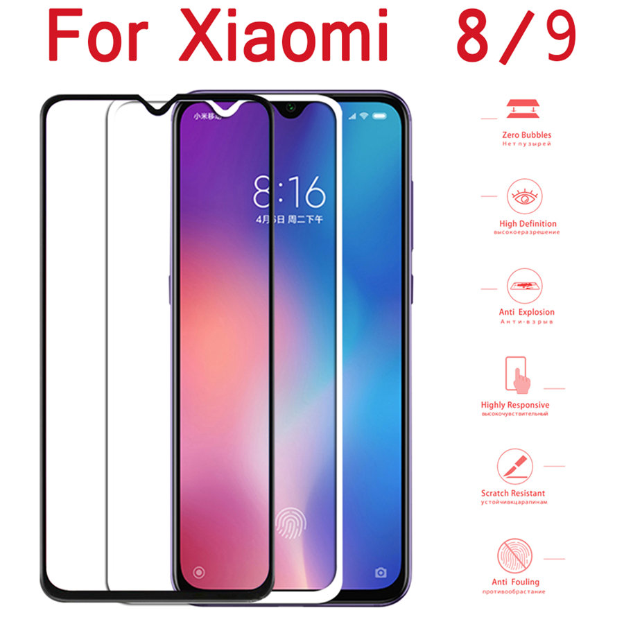 Tempered Glass for Xiaomi Mi 9 Mi 9 8 SE Screen Protector Glass Film Full Cover Glass for Xiaomi