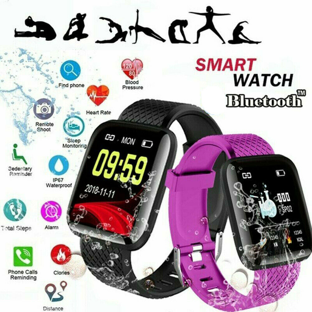 Fitness Smart Watch Activity Tracker Android iOS Heart Rate Blood Pressure Waterproof Smart Band