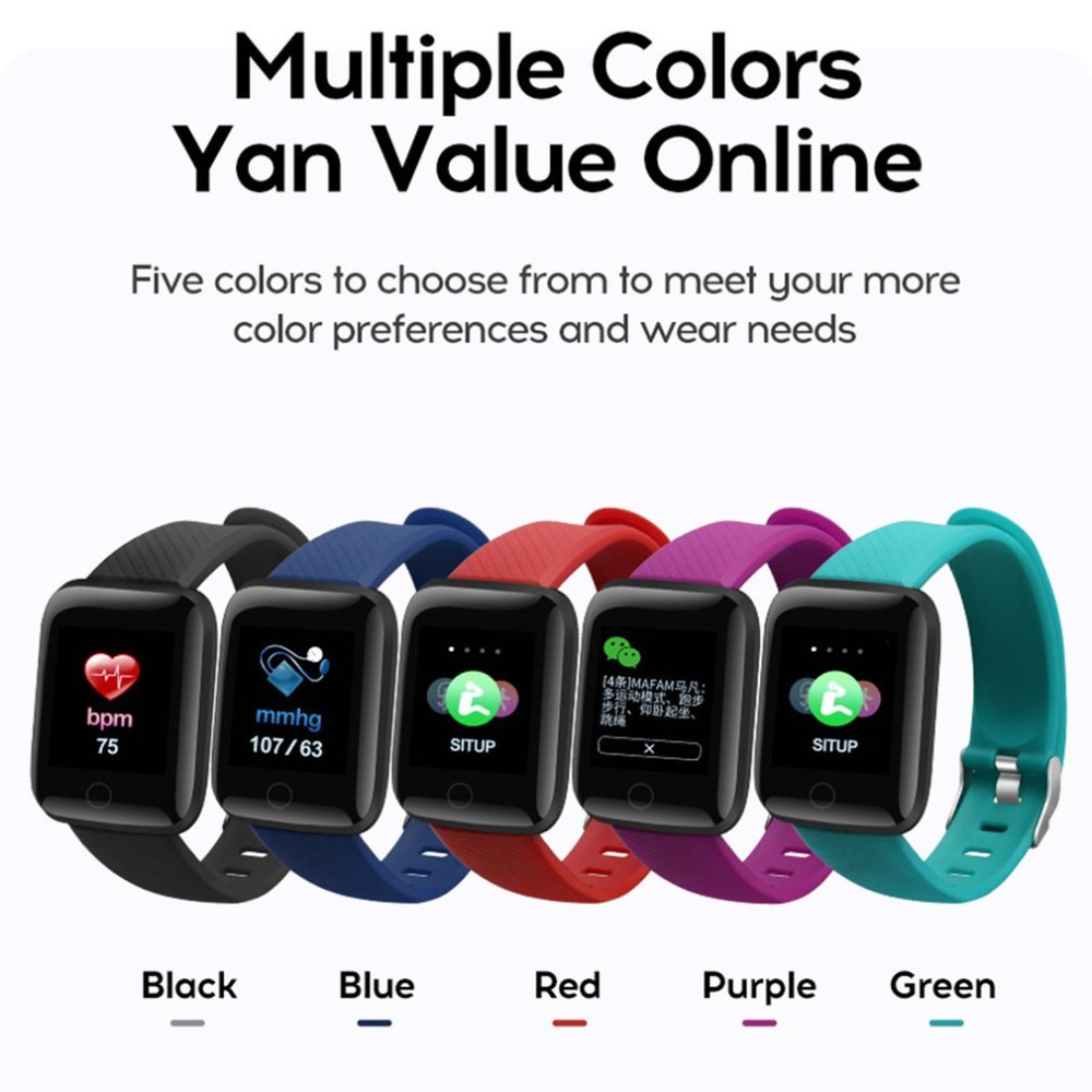 Fitness Smart Watch Activity Tracker Android iOS Heart Rate Blood Pressure Waterproof Smart Band