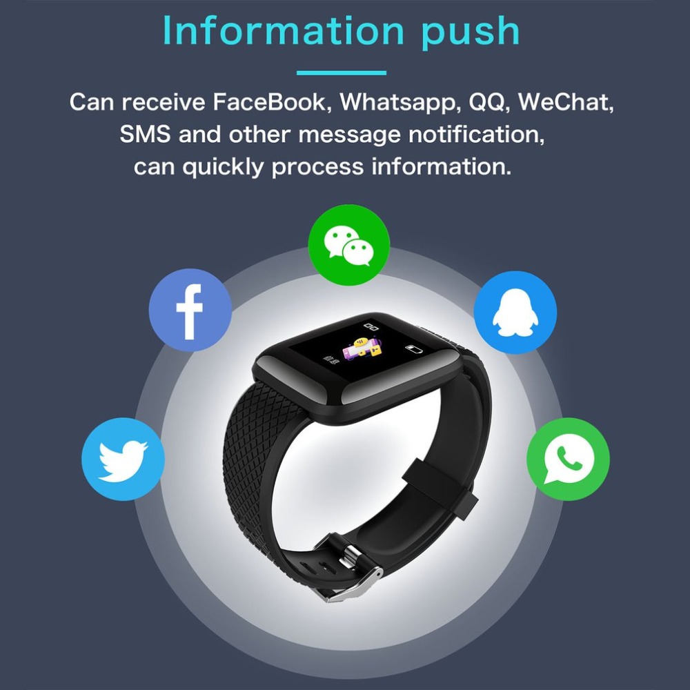 Fitness Smart Watch Activity Tracker Android iOS Heart Rate Blood Pressure Waterproof Smart Band