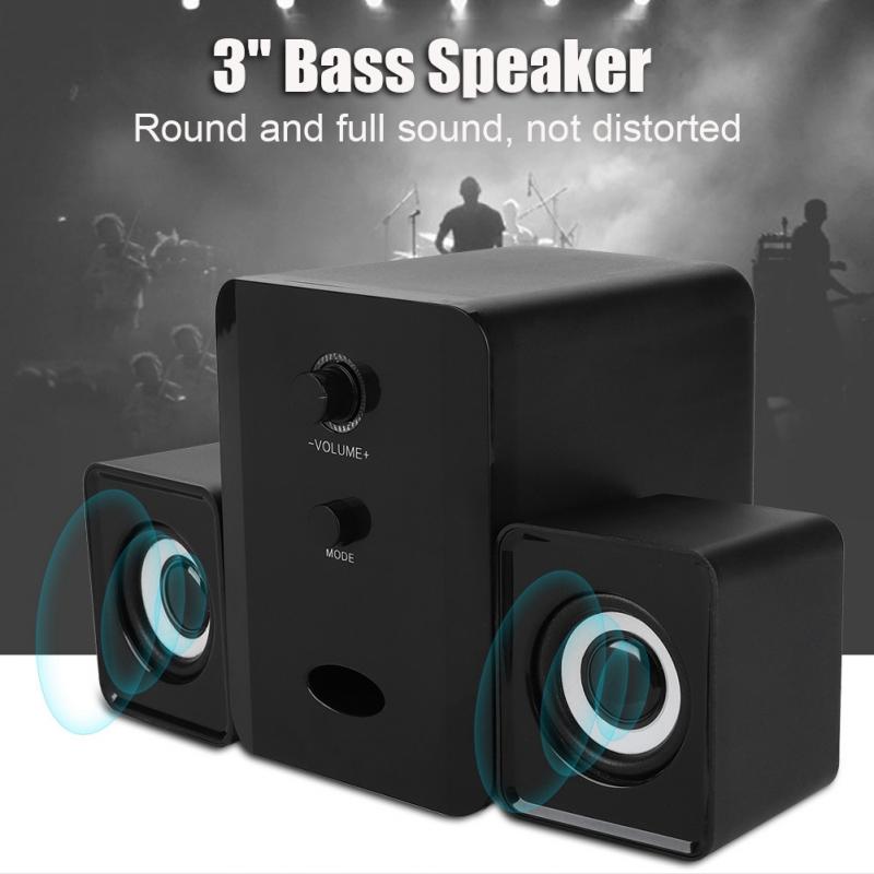 Bluetooth Speaker Stereo Bass Speaker USB2.1 3.5mm Wired Computer Woofer Speakers for Mobile Laptop