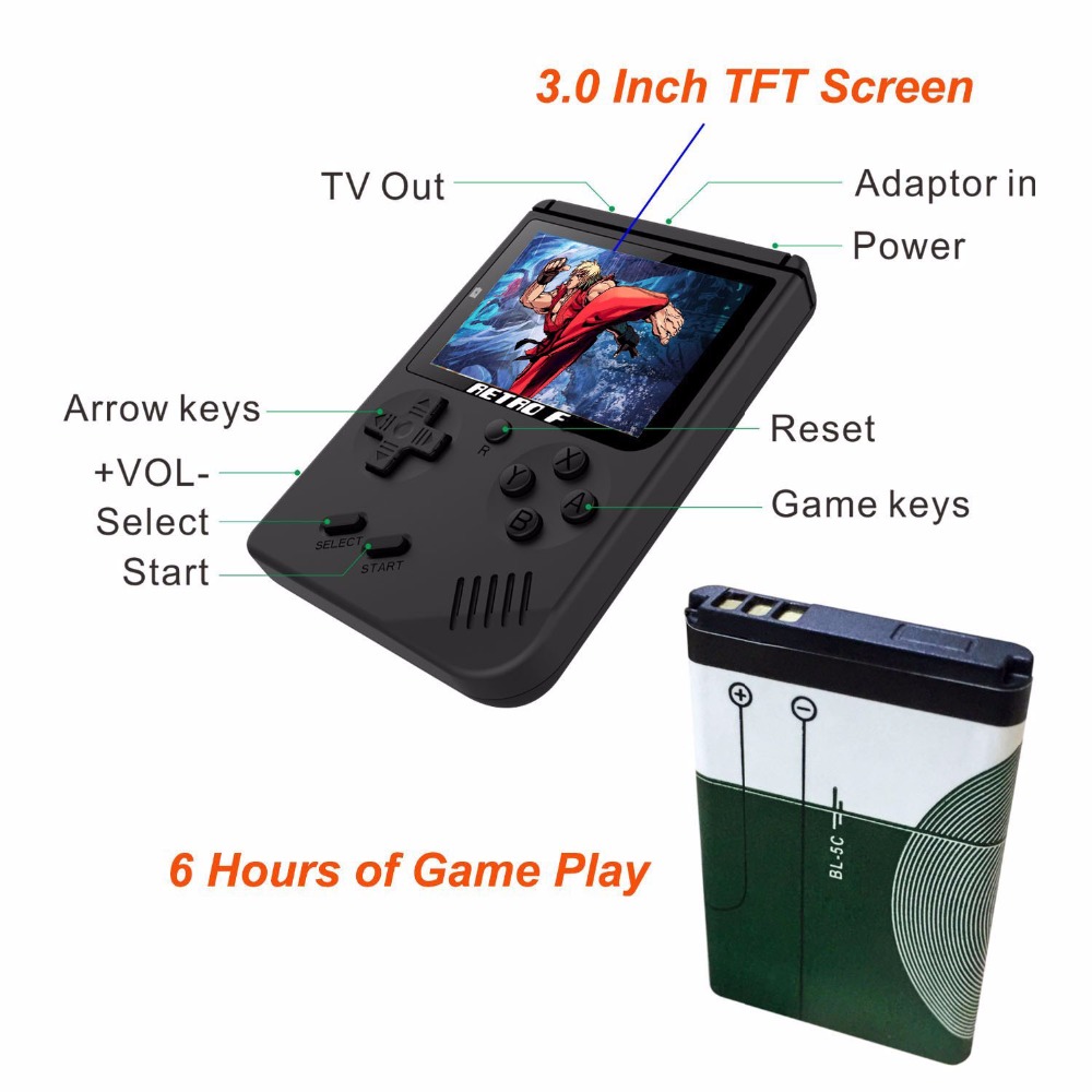 New Handheld Game Console,Pocket Retro Player GBA Classical Games, Good Gifts for Adult