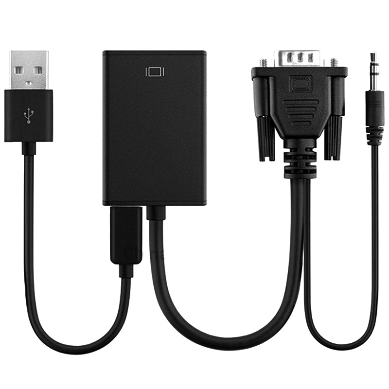 VGA to HDMI Converter Adapter Cable With Audio Output 1080P VGA HDMI Adapter for PC laptop Projector