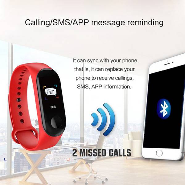 Waterproof IP65 Bluetooth Smart Band Sport Heart Rate Monitor Fitness Tracker Smart Watch Bracelet